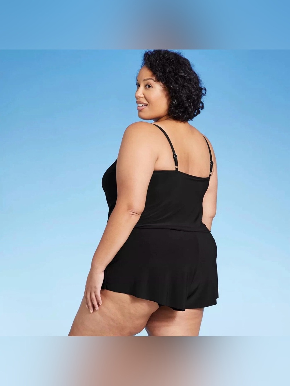 Shade & Shore Black One-Piece Swim Romper - Picture 2 of 3